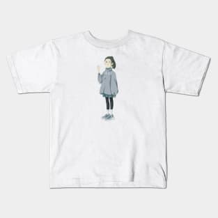 Girl in a sweatshirt Kids T-Shirt